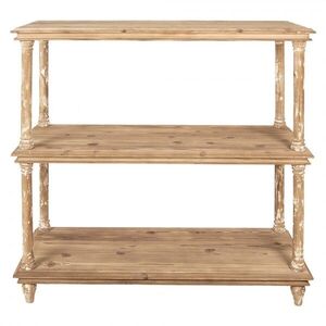 Přírodní antik dřevěný konzolový stolek / regál Bookrino - 110*40*113 cm 5H0698 obraz