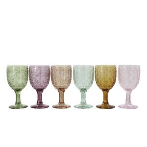 Set 6ks barevných skleniček na víno Saint-Émilion - Ø 7, 5*16 cm / 250ml 61092100 obraz