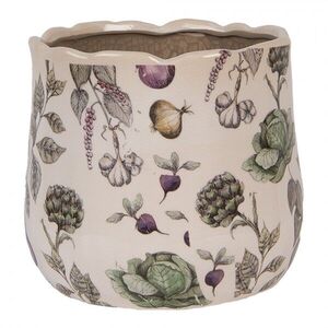Keramický obal na květináč zelenina The Kitchen Garden M - Ø 18*16 cm 6CETKG0001M obraz