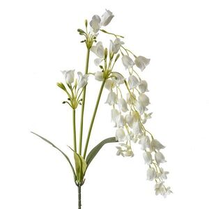Dekorace bílá umělá květina zvonek Bells Bouquet - 15*6*80 cm 5PL0161W obraz