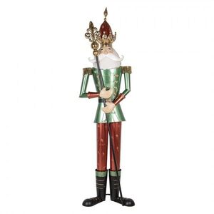 Veliká červeno-zelená kovová socha Louskáček Nutcracker - 64*48*235 cm 5Y1327 obraz