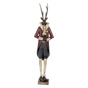 Béžovo-hnědá antik kovová dekorace jelen Deer - 19*15*80 cm 5Y1314 obraz