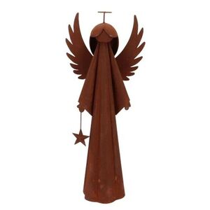 Rezavý antik plechový anděl s hvězdičkou Angel Rusty - 25*15*60 cm 832135 obraz