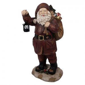 Veliká dekorativní figurka Santa Claus s dárky a lucernou - 37*39*82 cm 5MG0072 obraz