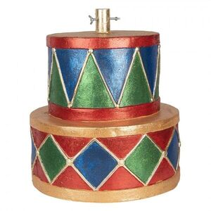 Stojan na vánoční stromek barevné bubny Drum - Ø 40*46 cm 6MG0151 obraz