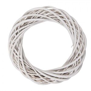Přírodní bílý ratanový věnec Rattan S - Ø 30*6 cm 6RO0600SW obraz
