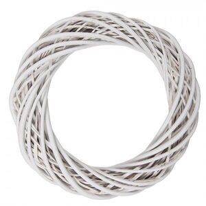 Přírodní bílý ratanový věnec Rattan M - Ø 40*7 cm 6RO0600MW obraz