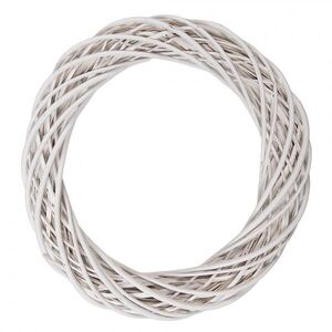 Přírodní bílý ratanový věnec Rattan L - Ø 50*9cm 6RO0600LW obraz