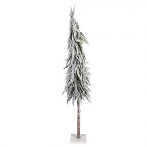 Elegantní zasněžený jehličnan na podstavci – Dotek zimní magie - Ø 15*80 cm 50833 obraz