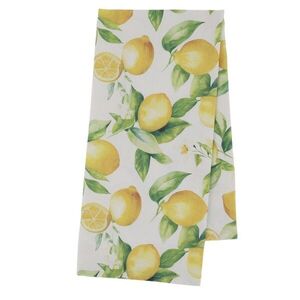 Bílá bavlněná utěrka s citróny Aix Limone Blossom - 50*70 cm 16118701 obraz