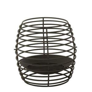 Černo-hnědé železné kulaté ohniště Tippo - Ø 40*40 cm 57253 obraz