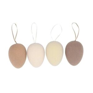 Set 4ks závěsné přírodní velikonoční vejce Egg Easter Flock - Ø 7*10 cm 933691 obraz