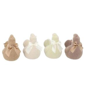 Set 4ks přírodní velikonoční slepička Chicken Easter Flock - 11*7*11 cm 933866 obraz