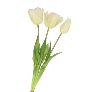 Kytice 3ks bílých realistických tulipánů Tulips - 45 cm 615050 obraz