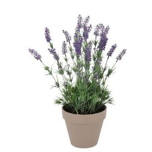 Dekorační umělá levandule v květináči -10*20 cm 612595 obraz