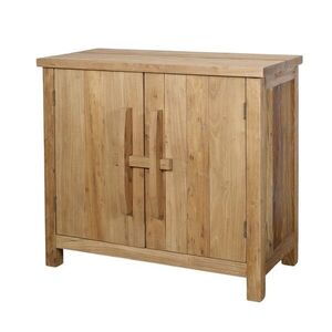 Přírodní dřevěná komoda se 2 dvířky Chennia - 80*43*72 cm 40058800 obraz