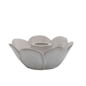 Béžový keramický svícen ve tvaru květu Massy - Ø 10*4 cm 71148419 obraz
