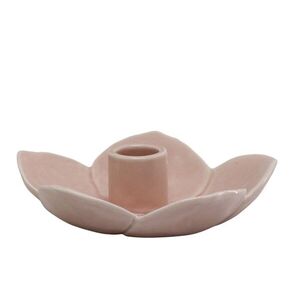 Růžový masivní keramický svícen ve tvaru květu Massy - Ø 13*3, 5 cm 71148507 obraz
