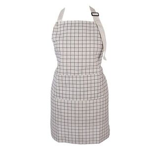 Béžová kostkovaná dámská kuchyňská zástěra - 69*68 cm KT041.053 obraz
