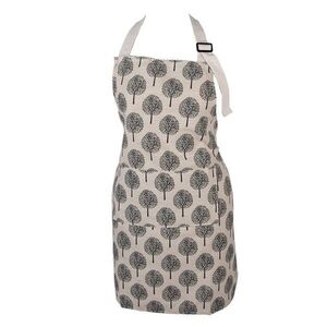 Béžová dámská kuchyňská zástěra s motivem stromu - 69*68 cm KT041.050 obraz