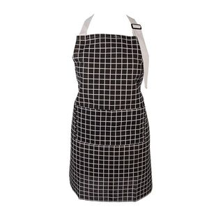 Černá dámská kostkovaná kuchyňská zástěra - 69*68 cm KT041.051 obraz