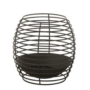 Černo-hnědé železné kulaté ohniště Tippo - Ø 50*50 cm 57254 obraz
