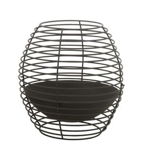 Černo-hnědé železné kulaté ohniště Tippo - Ø 60*60 cm 57255 obraz