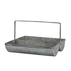 Plechový antik box s rukojetí a 2 přihrádkami Old French - 28*26*17 cm 41085100 obraz