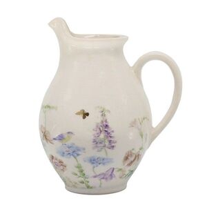 Krémový antik keramický džbán s květy Papillon Blossom - 12*19 cm 65103519 obraz
