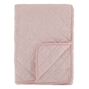 Růžový pruhovaný prošívaný přehoz Aix Quilt - 130*180 cm 16119507 obraz