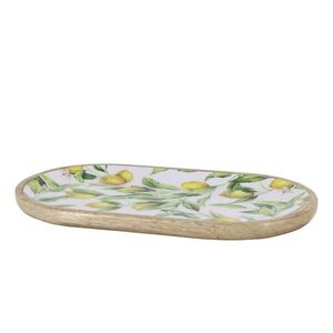 Dřevěný mangový tác s citróny Tours Limone Blossom - 37*20*2 cm 61098000 obraz