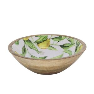 Dřevěná mangová miska s citróny Tours Limone Blossom - Ø 25*8 cm / 1300 ml 61097900 obraz
