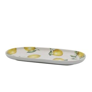 Porcelánový tácek s citróny Maison Limone Blossom - 25*11*2 cm 61097519 obraz