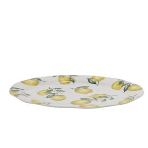 Porcelánový servírovací tác s citróny Maison Limone Blossom - 30*22*1, 5 cm 61097619 obraz