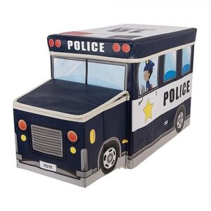 Černá úložná krabice – Policejní auto - 55*32*28 cm 66856 obraz