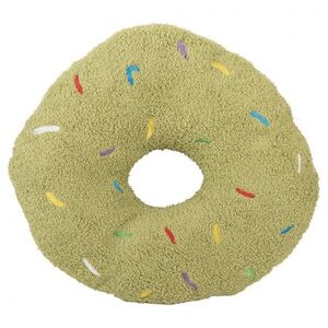 Zelený dekorativní polštář ve tvaru donutu s posypem - Ø 35*6 cm KG033.014GR obraz