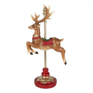 Vánoční dekorace elegantní jelen na podstavci - 18*10*35 cm 6PR6267 obraz