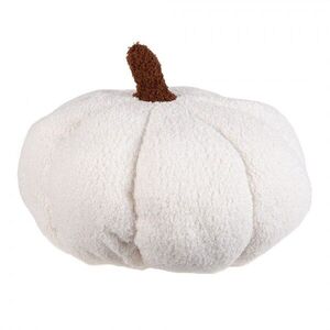 Bílá textilní dekorace dýně Pillo Pumpkin M - Ø 30*18 cm 66594M obraz