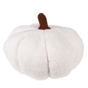 Bílá textilní dekorace dýně Pillo Pumpkin L - Ø 35*22 cm 66594L obraz