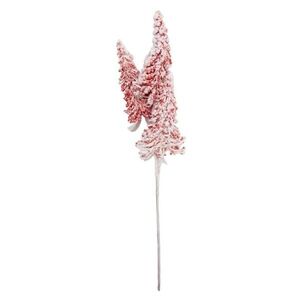 Vánoční dekorace zápich zasněžený červený stromek - 10*6*54 cm 66660 obraz