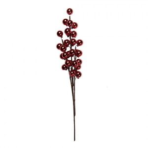 Vánoční dekorace zápich červené kouličky - 10*9*60 cm 66657R obraz