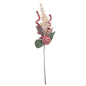 Vánoční dekorace zápich cukrové tyče a stromek - 9*7*47 cm 66653 obraz
