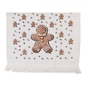 Bílý froté kuchyňský ručník s perníčky Gingerbread Magic - 40*66 cm CTCGM obraz