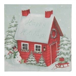 Vánoční papírové ubrousky Happy Holidays - 33*33 cm (20ks) 73173 obraz
