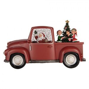 Kouzelné vánoční auto se Santou – hrací skříňka s LED - 28*12*15 cm / 3*AA/ USB 6PR6205 obraz
