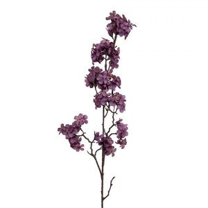 Dekorace umělá větvička s fialovými květy - 10*7*98 cm 5PL0271PA obraz