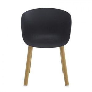 Černá plastová jídelní židle s nohami v designu dřeva Tiopi - 54*51*82 cm 50895Z obraz