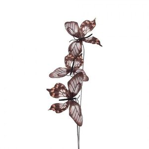 Dekorační větvička s hnědými motýlky Butterfly - 10*10*65 cm 50888 obraz