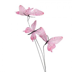 Dekorační větvička s růžovými motýlky Butterfly - 10*10*65 cm 50855 obraz