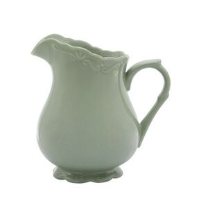 Zelený porcelánový džbán s krajkou Provence lace verte - 18cm / 1100 ml 63009021 obraz
